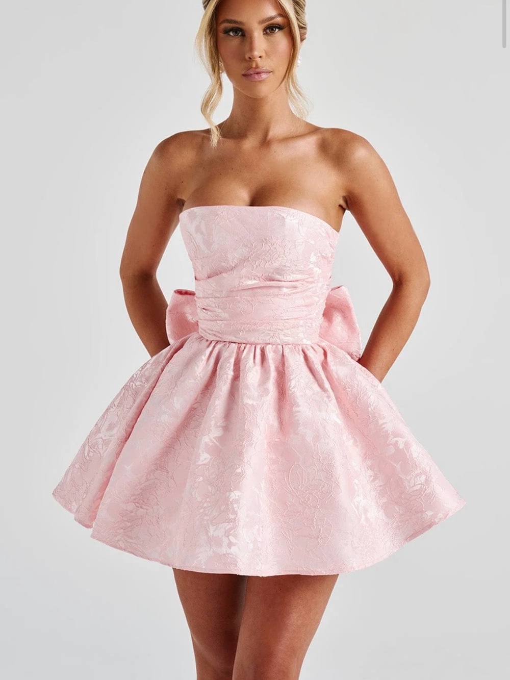 NWT Babyboo Salome mini dress in blush
